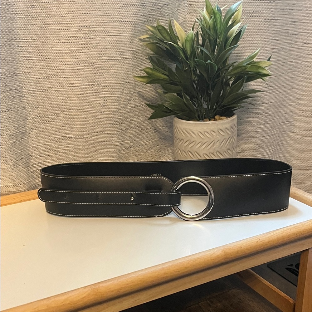 Black Belt with Silver Buckle